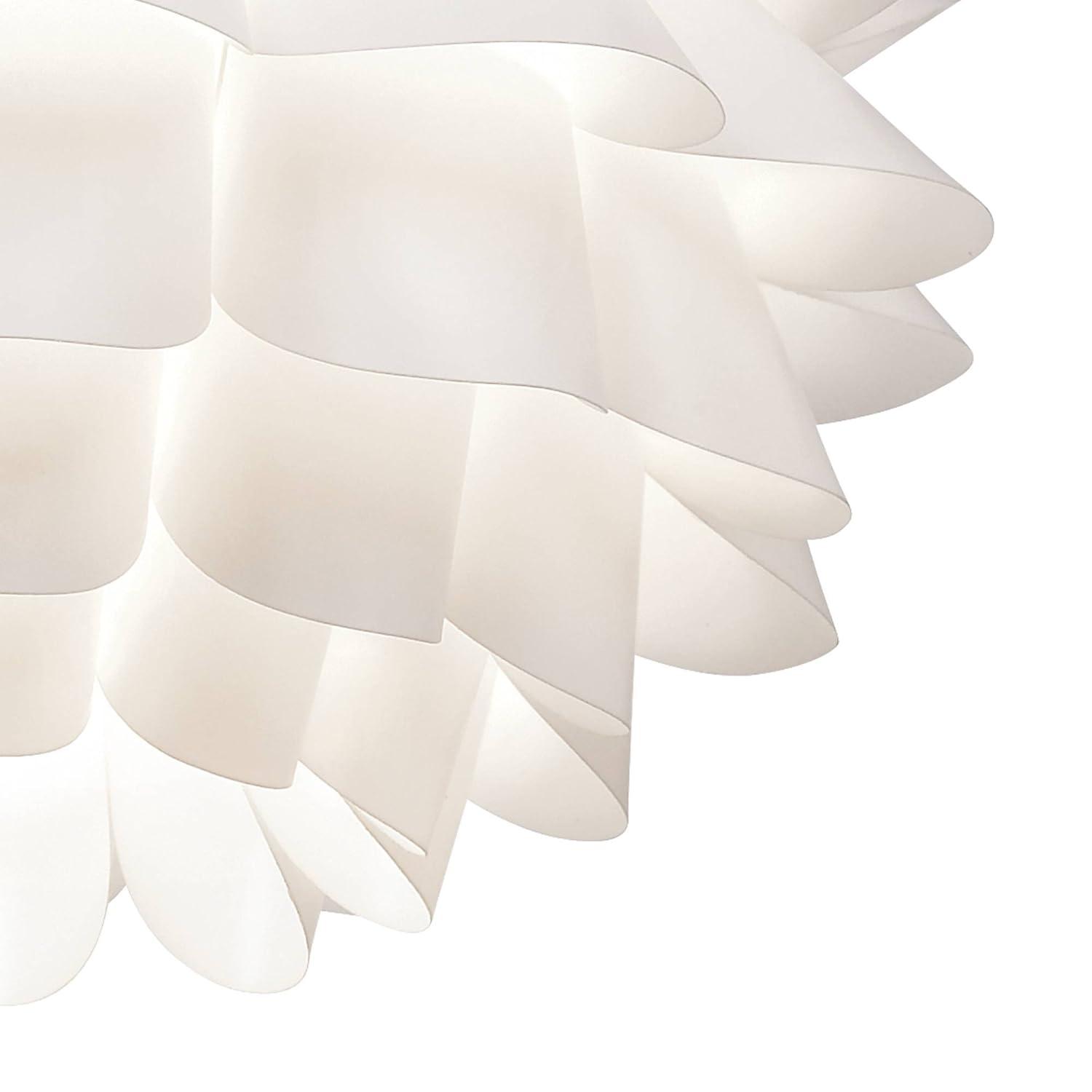 Possini Euro Design White Flower Pendant 19 1/2" Wide Modern Blooming Curved Petals for Dining Room Living House Home Foyer Kitchen Island Entryway