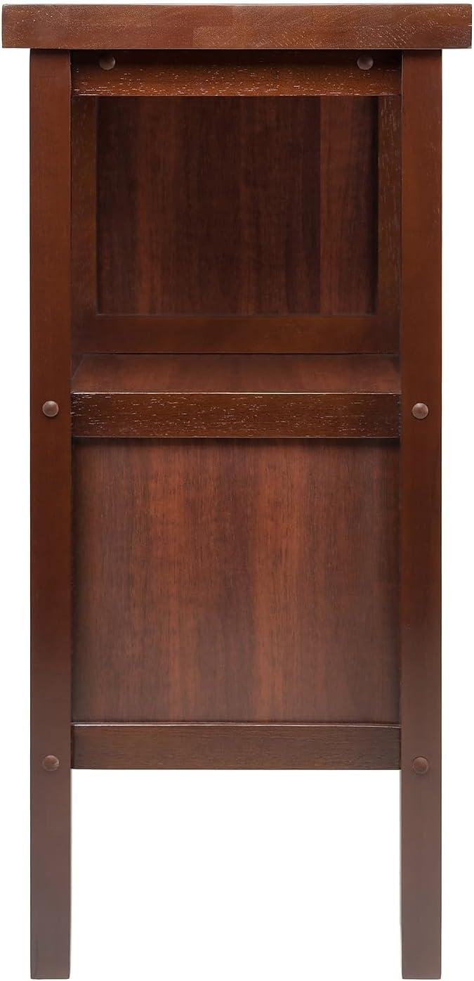 Diego Buffett Sideboard Cabinet Wood/Walnut - Winsome: Transitional Style, 3-Door Storage, 1 Drawer, 2 Shelves