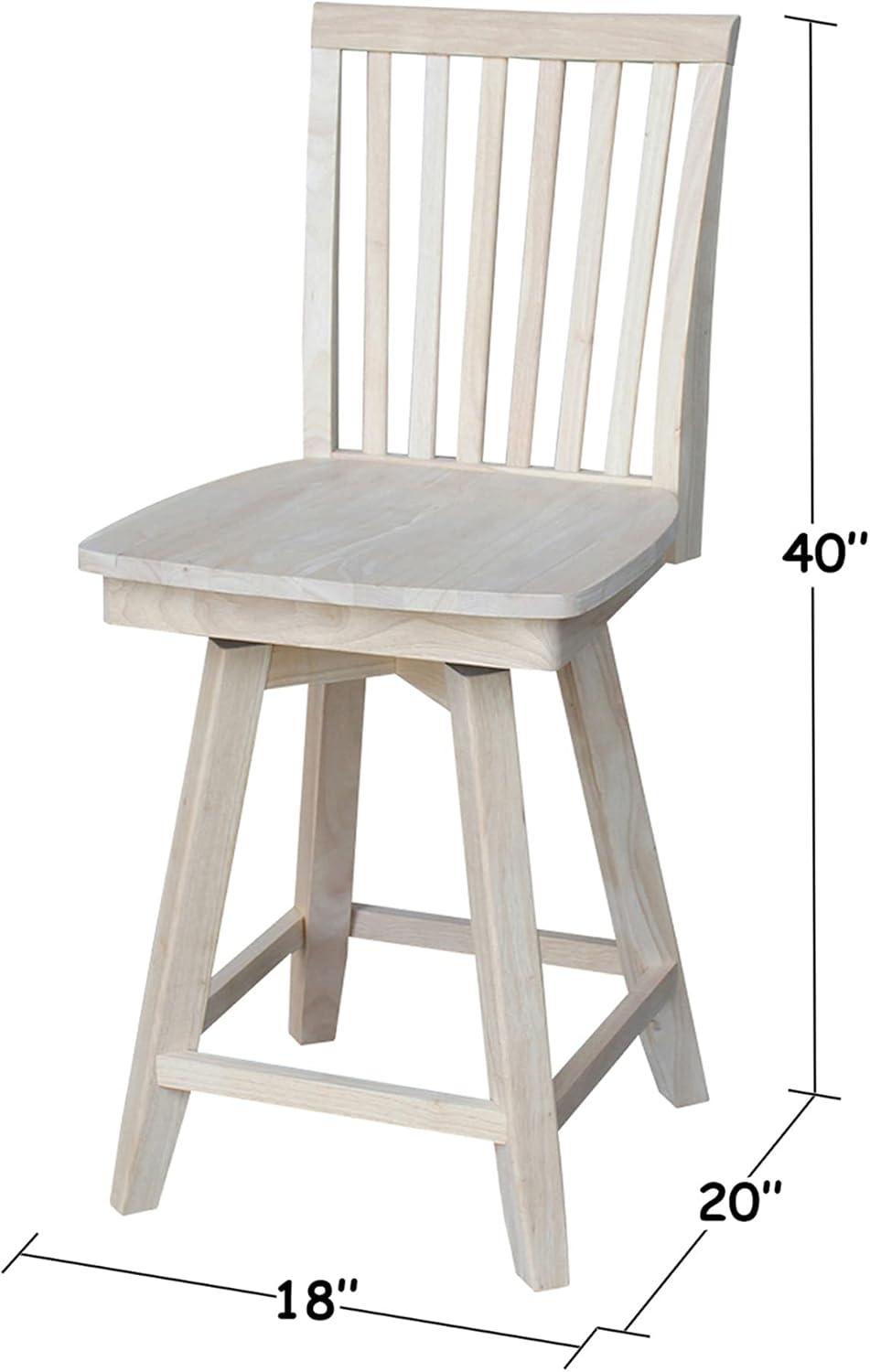 International Concepts Mission Counter Stool, 24", Ready to Finish