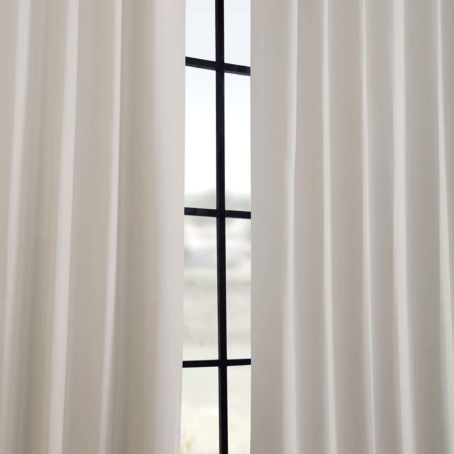 Alabaster Beige Blackout Room Darkening Curtain (1 Panel), Alabaster Beige, 50W X 96L