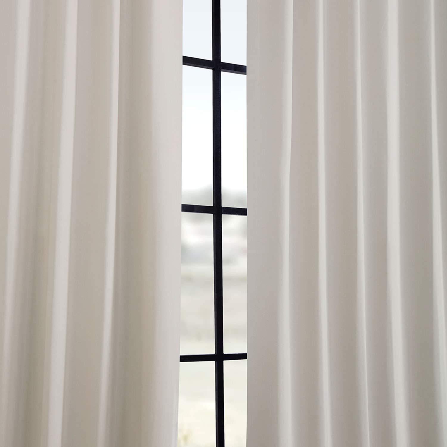 Half Price Drapes Alabaster Beige Room Darkening Curtains for Bedroom (1 Panel), 50W X 96L