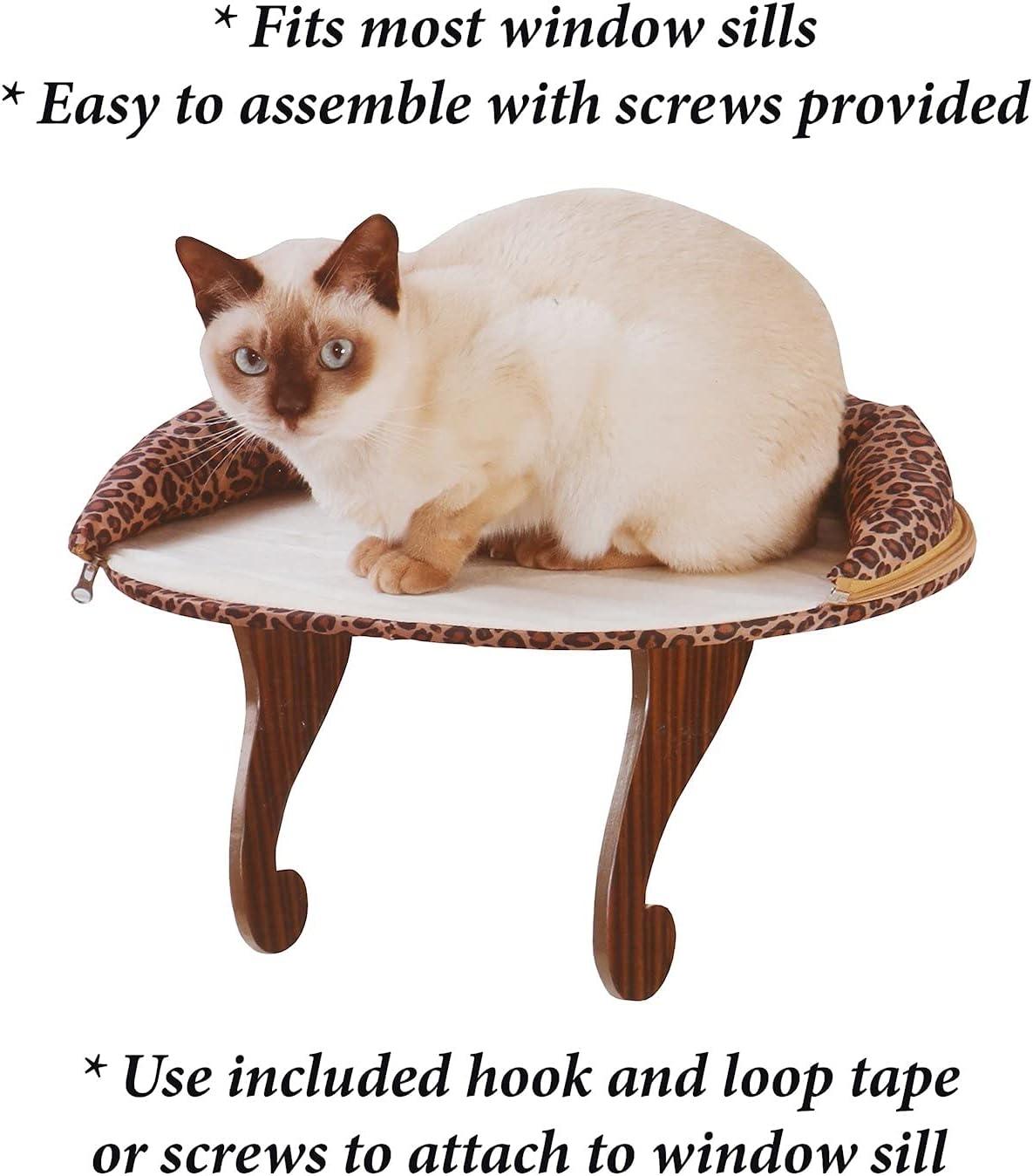 212 Main 5324 Leopard Print Bolster Cat Window Perch