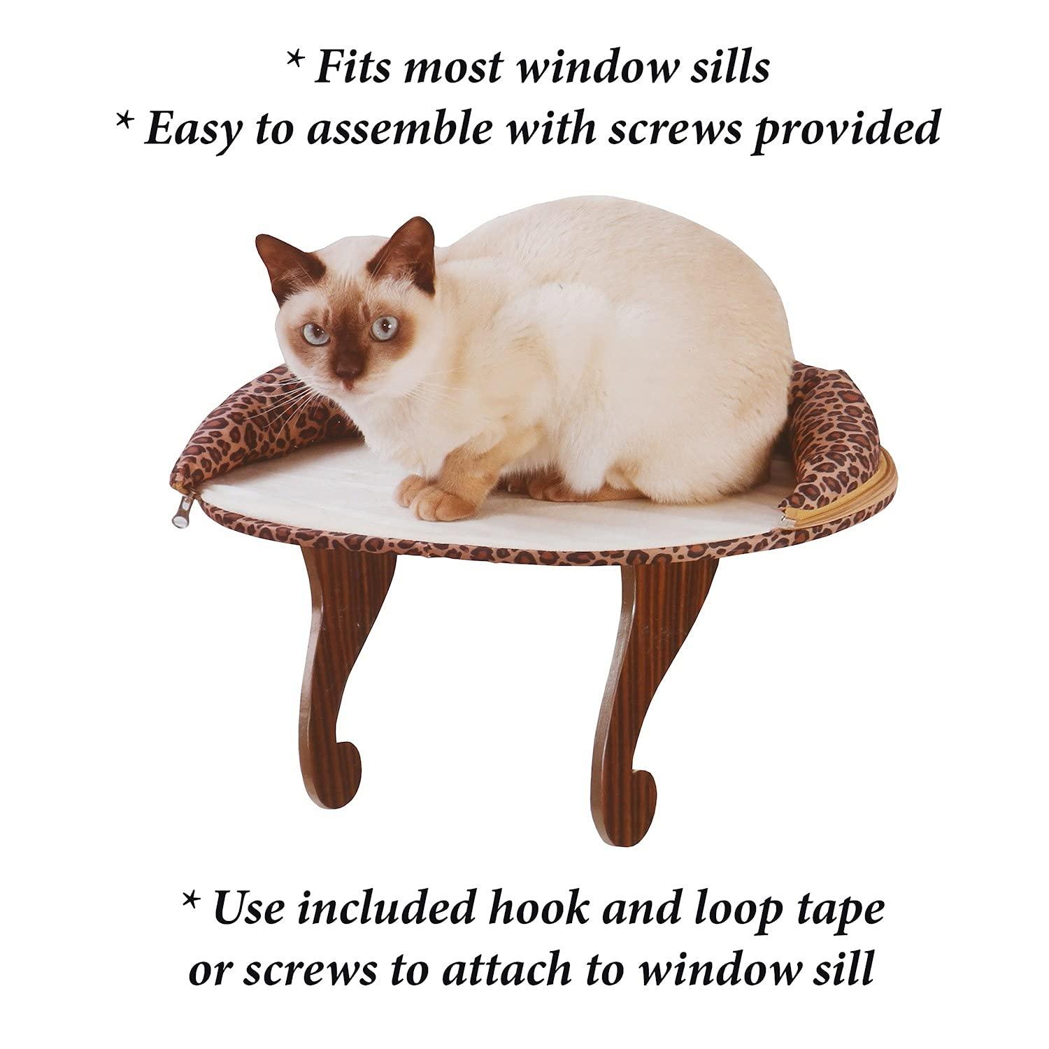 212 Main 5324 Leopard Print Bolster Cat Window Perch