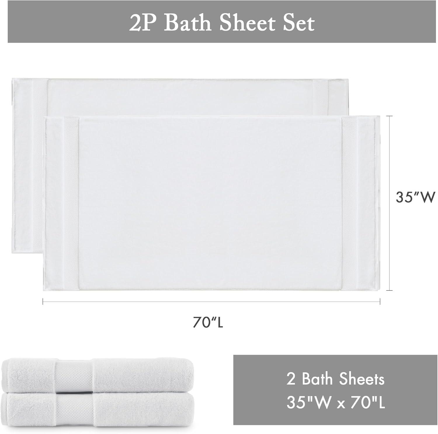 Madison Park Signature Turkish 100% Cotton Bath Sheet 2 Piece Set (Set of 2)