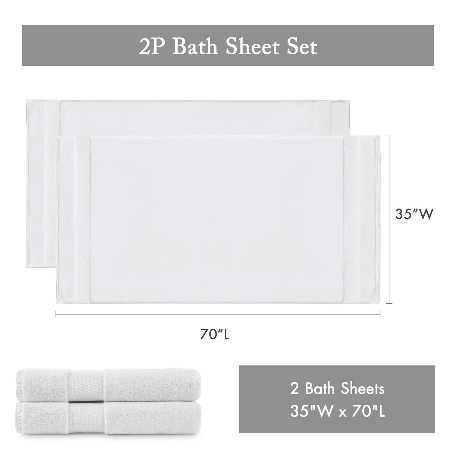 Madison Park Signature Turkish 100% Cotton Bath Sheet 2 Piece Set (Set of 2)