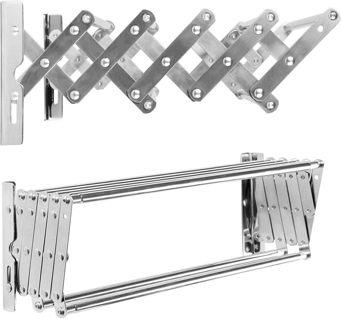JASODI F07TG7H1NK Stainless Steel Space-Saving Towel Rack, Wall Mounted Retractable Huge Capacity Drying Rack