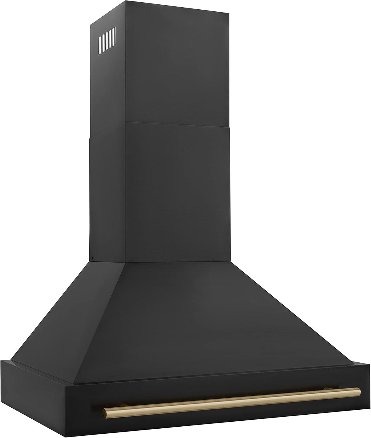 ZLINE ZLINE 36 in. Black Stainless Steel Range Hood W/ Black Stainless Steel Handle (BS655-36-BS) BS655-36-BS