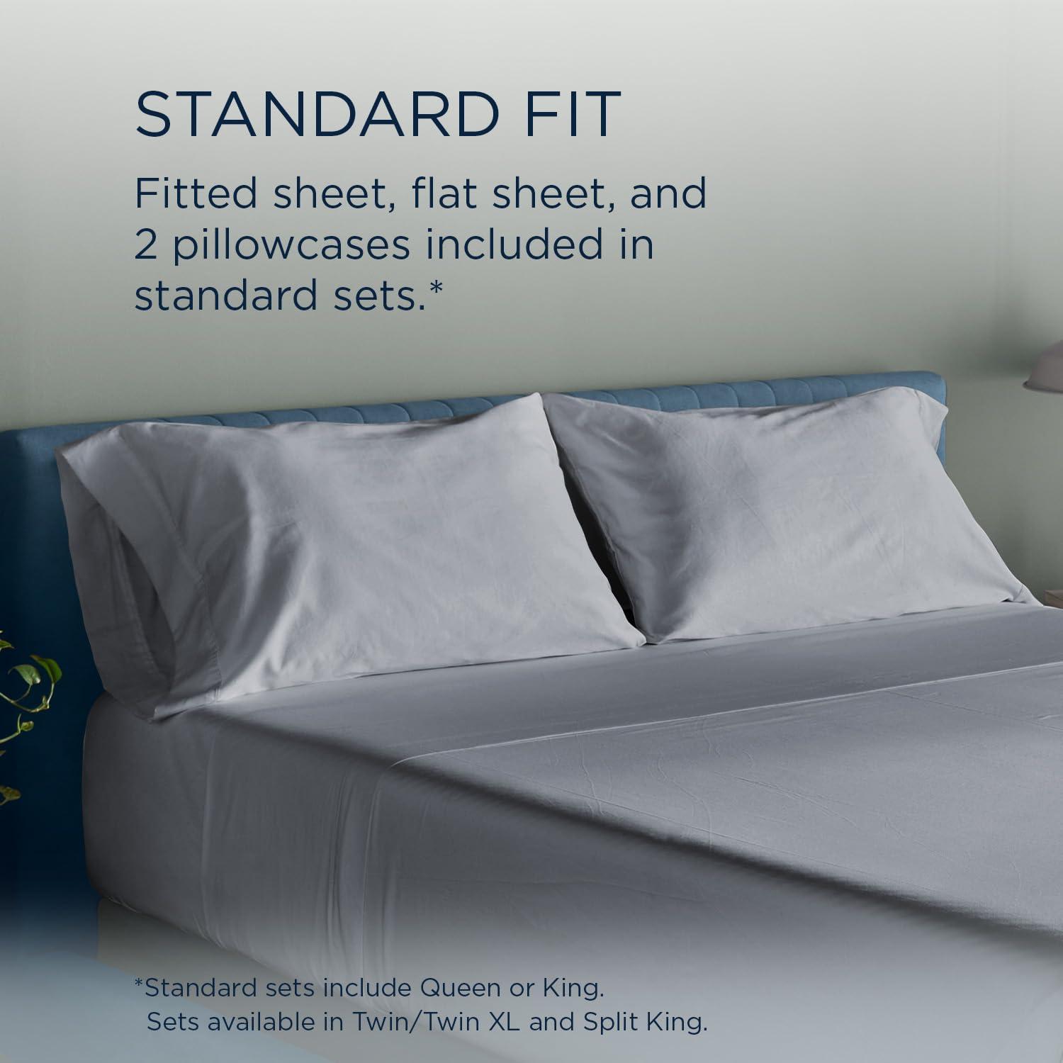 Tempur-Pedic Tempur Luxe Egyptian Cotton Sheet Set Silver Mist - Full, Adult