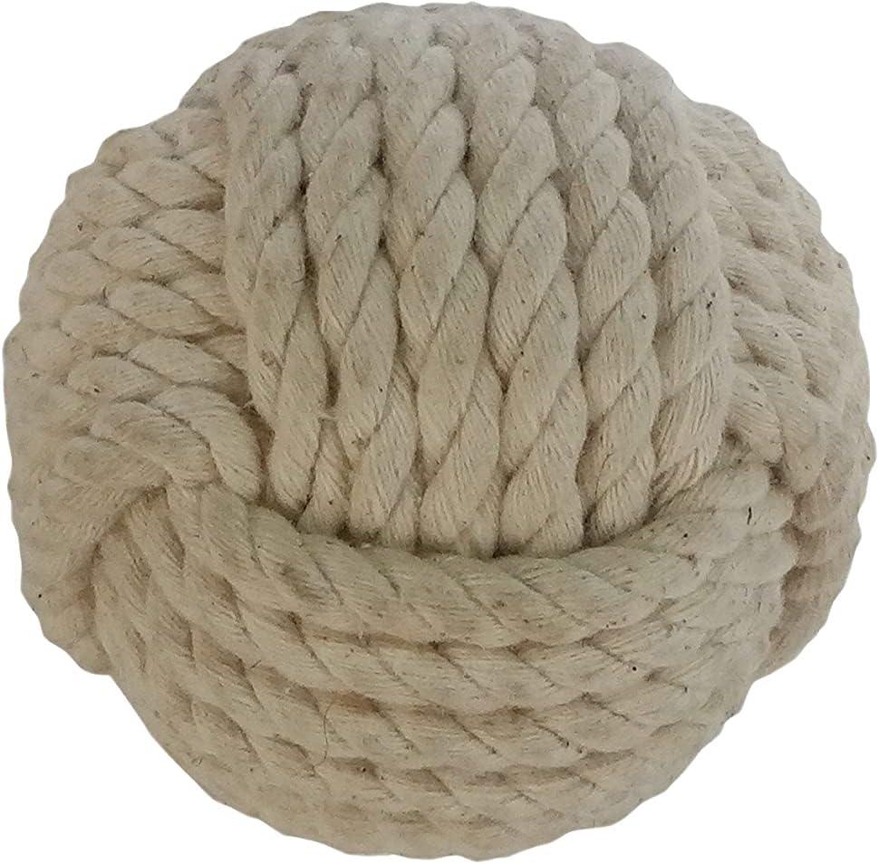 DecMode Brown 4" Handmade Decorative Ball Jute Rope Orbs & Vase Filler with Varying Designs (4 Count)