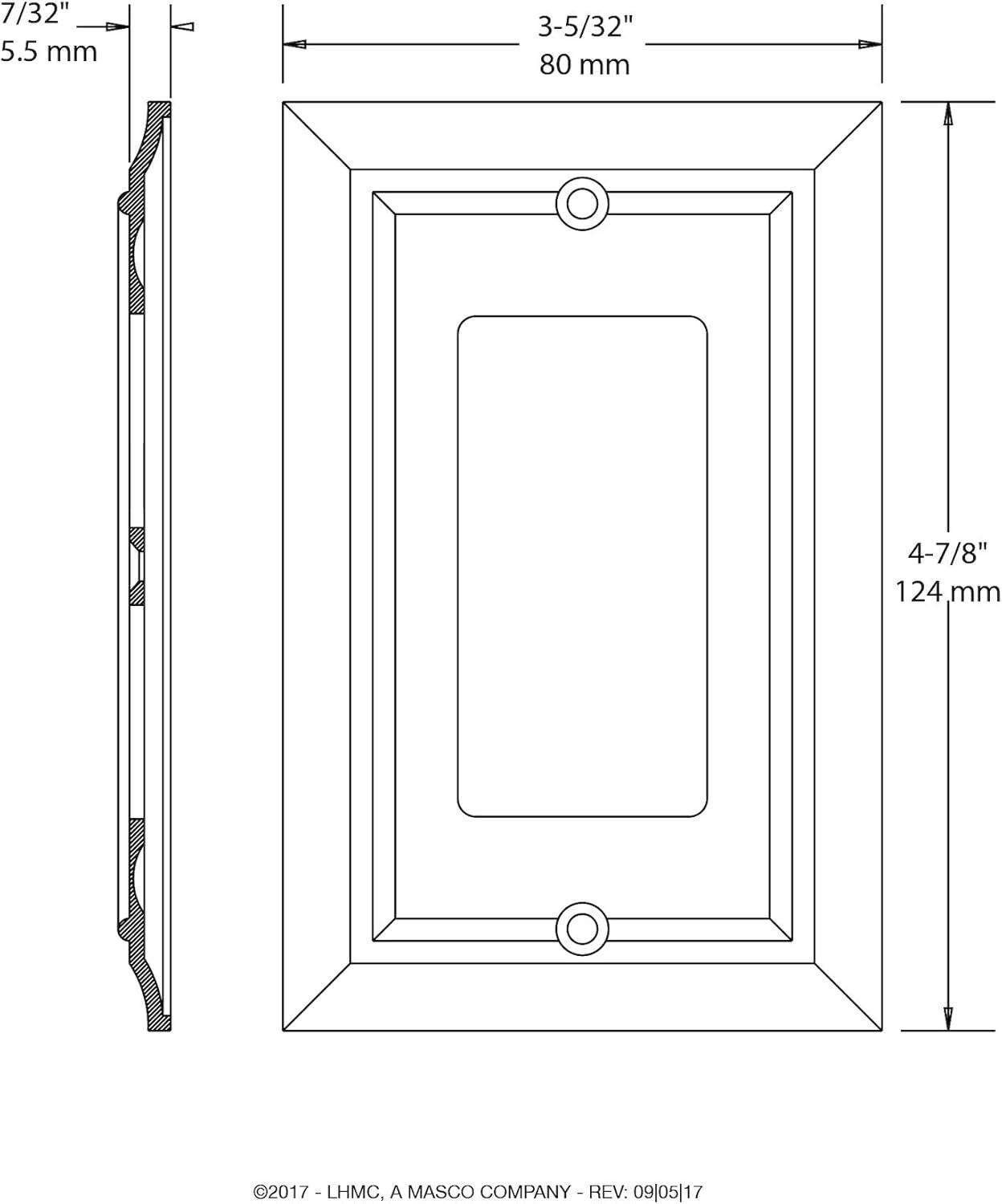 Matte Black Single Rocker Switch Wall Plate