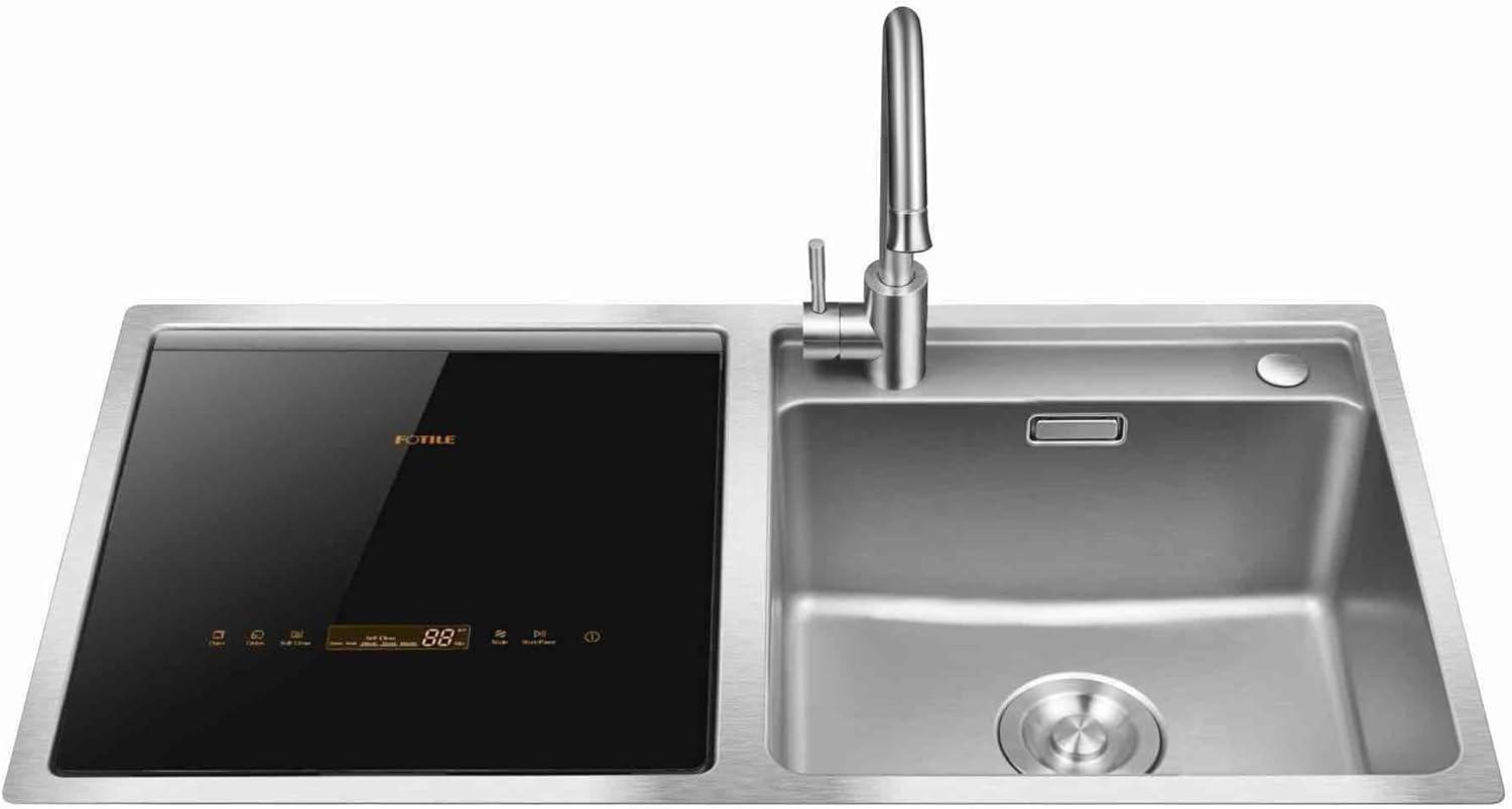FOTILE Left Orientation, 2-In-1 In Sink Dishwasher 18-in Top Control Built-In Dishwasher, 57.8-dBA Standard Sound Level