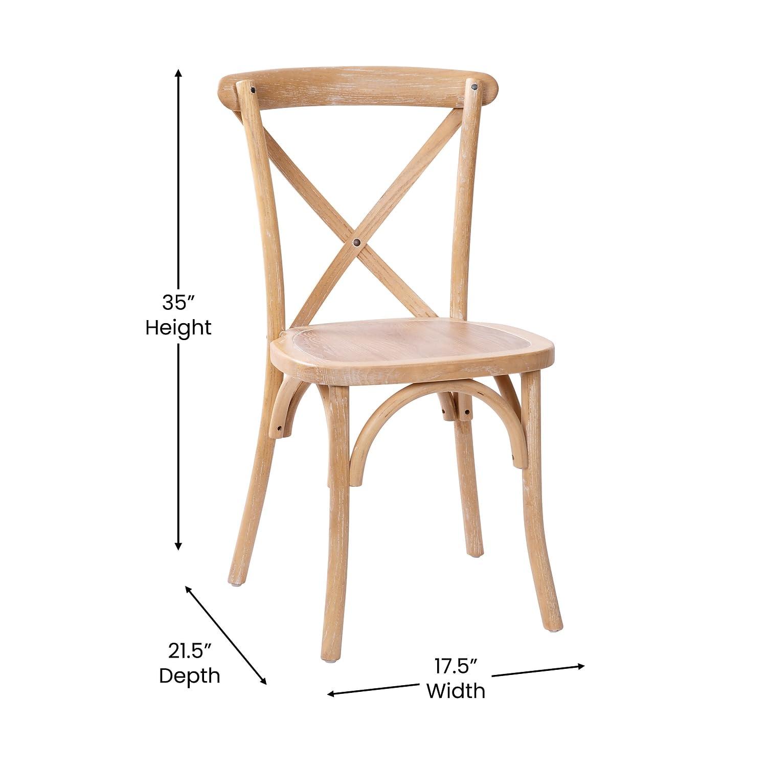 Flash Furniture Advantage Driftwood X-Back Chair