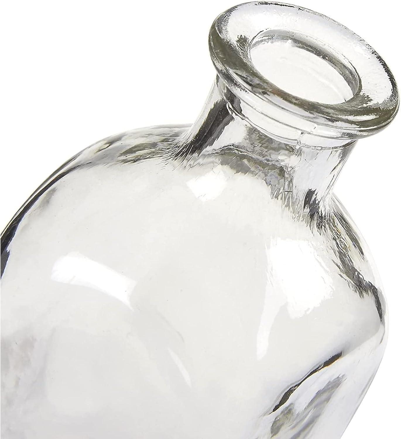 Juvale 12 Pack Clear Glass Bottles with Cork Lids, Tiny 4 oz Vintage Style Potion Vases for Flowers, DIY Crafts, Home Decor