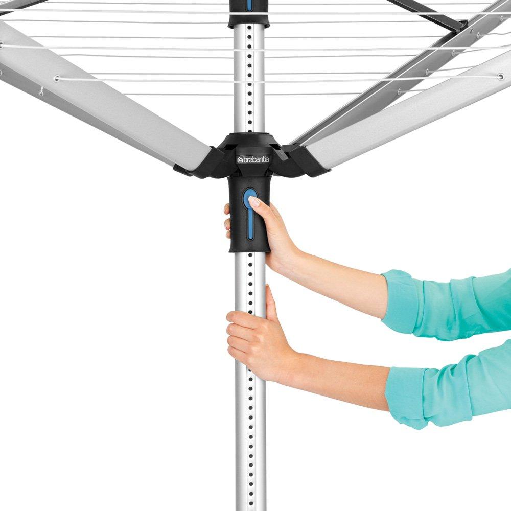 Brabantia Brabantia Lift-O-Matic Advance Outdoor Clothesline with Metal Ground Spike, Protective Cover and Peg Bag