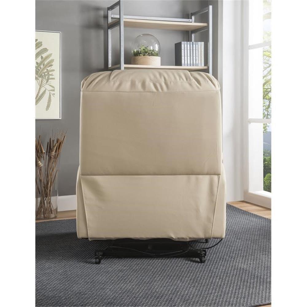 ACME Ixora Recliner with Power Lift and Massage in Beige