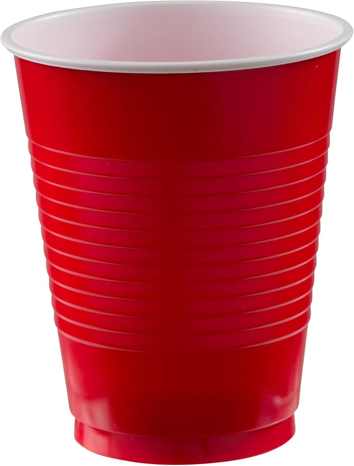 Amscan Disposable Plastic Cups -18 oz, 50 Ct, Lavender