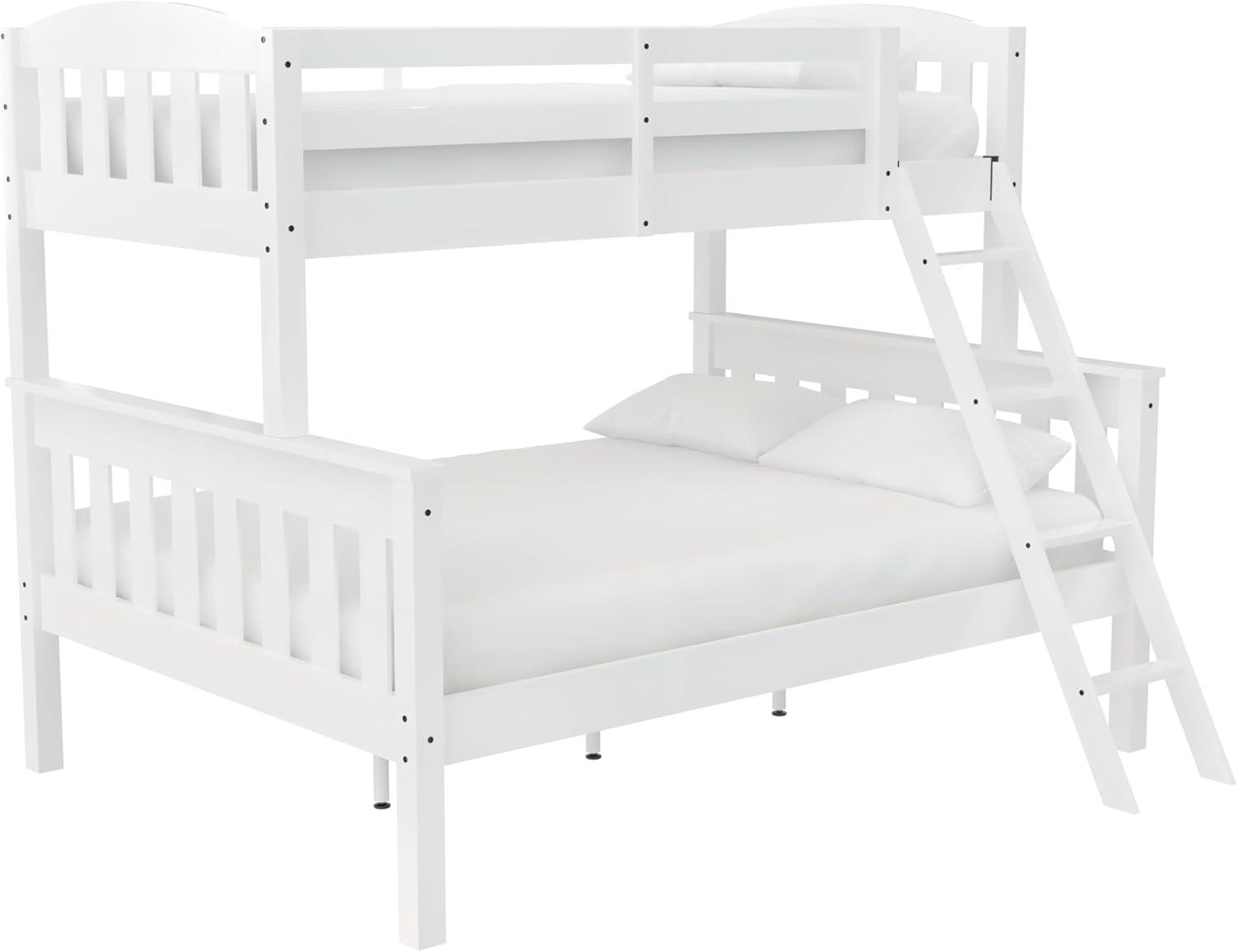 Espresso Twin Over Full Wood Bunk Bed with Drawers and Slats