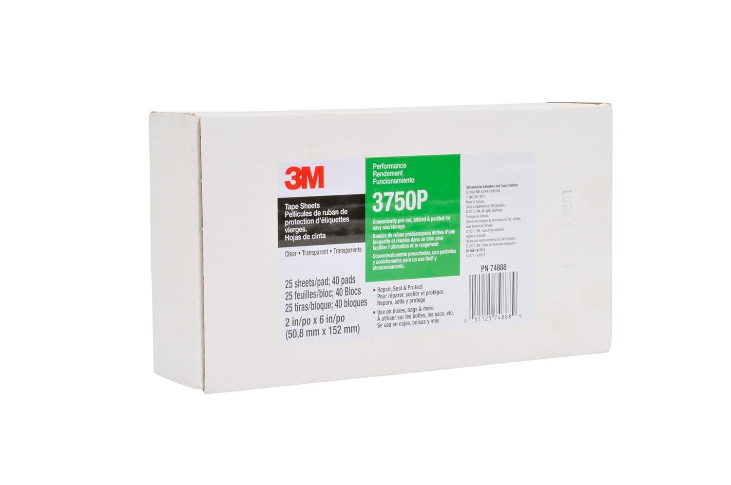 3M Tape Sheets 3750P, 2 in x 6 in