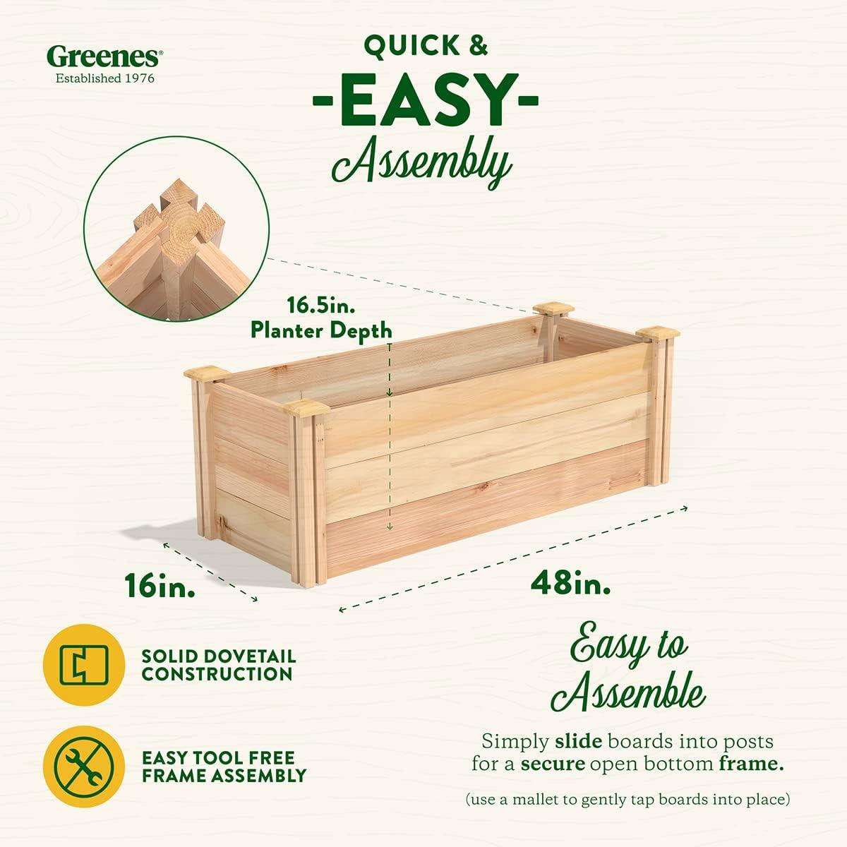 Premium Cedar Raised Garden Bed for Outdoor Use