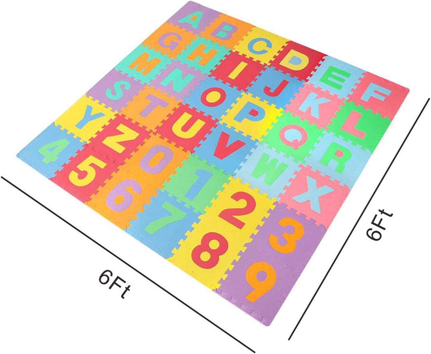 Easy Playhouse Soft Foam Floor Puzzle Tiles for Kids - 36 EVA Tiles