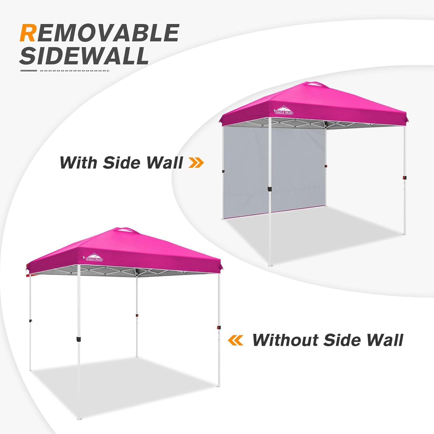 8 Ft. W x 8 Ft. D Steel Pop-Up Canopy