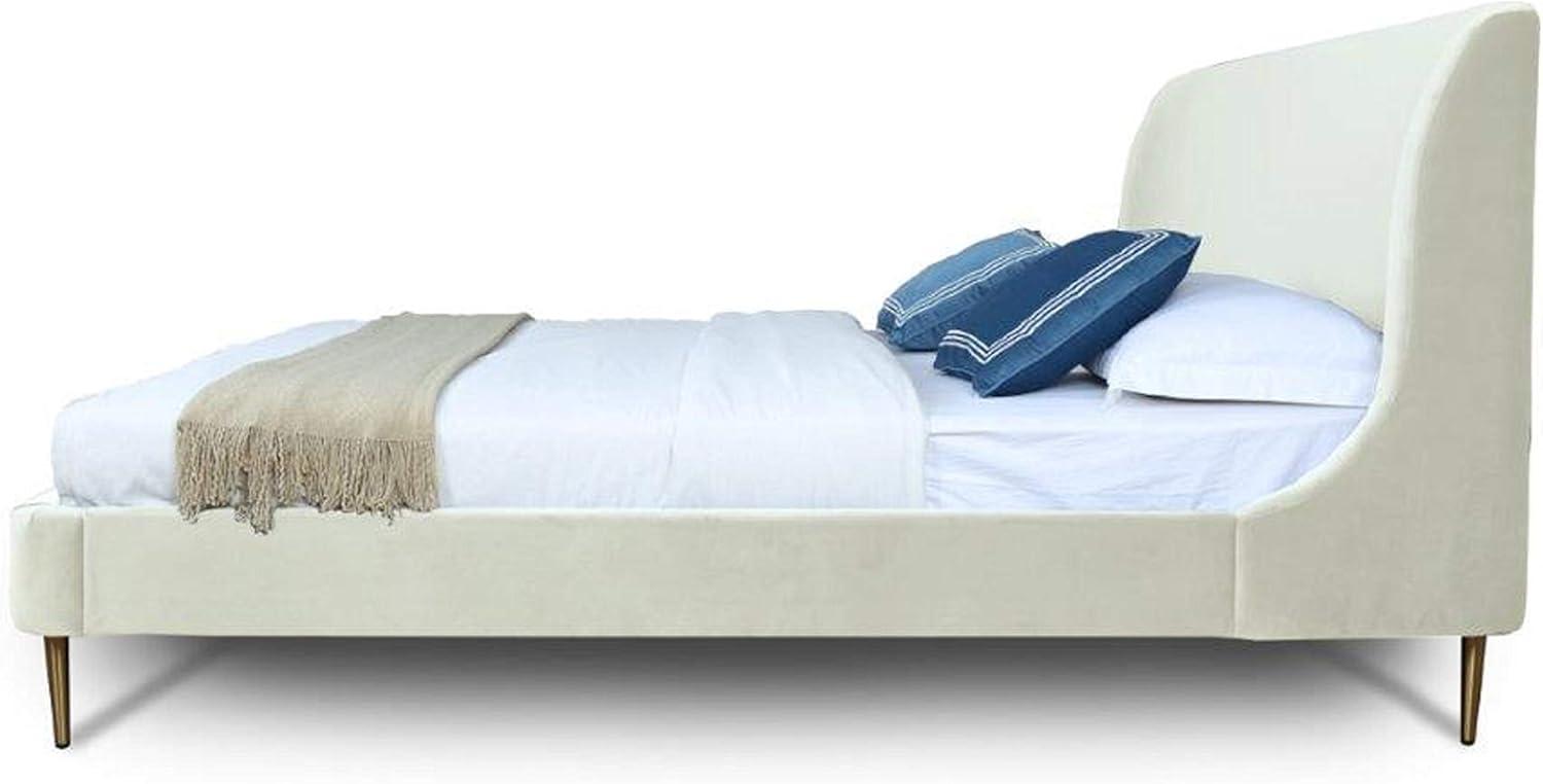 Twin Heather Velvet Upholstered Bed - Manhattan Comfort