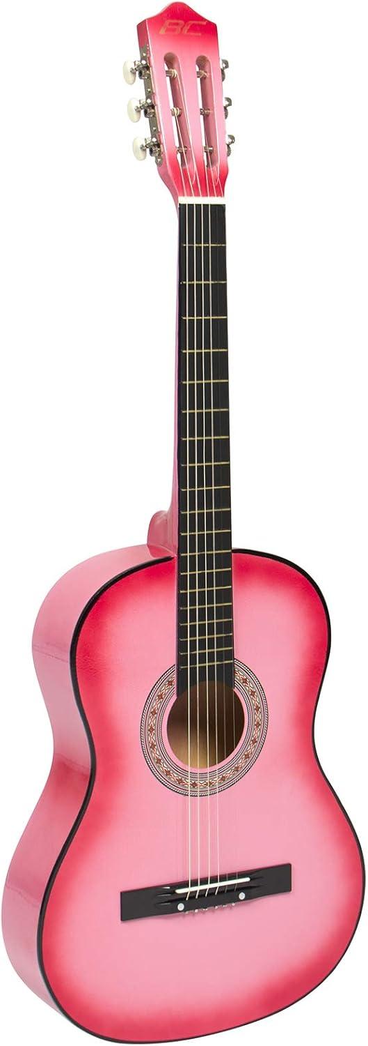 Best Choice Products 38in Beginner Acoustic Guitar Starter Kit w/ Gig Bag, Strap, Extra Strings - Pink