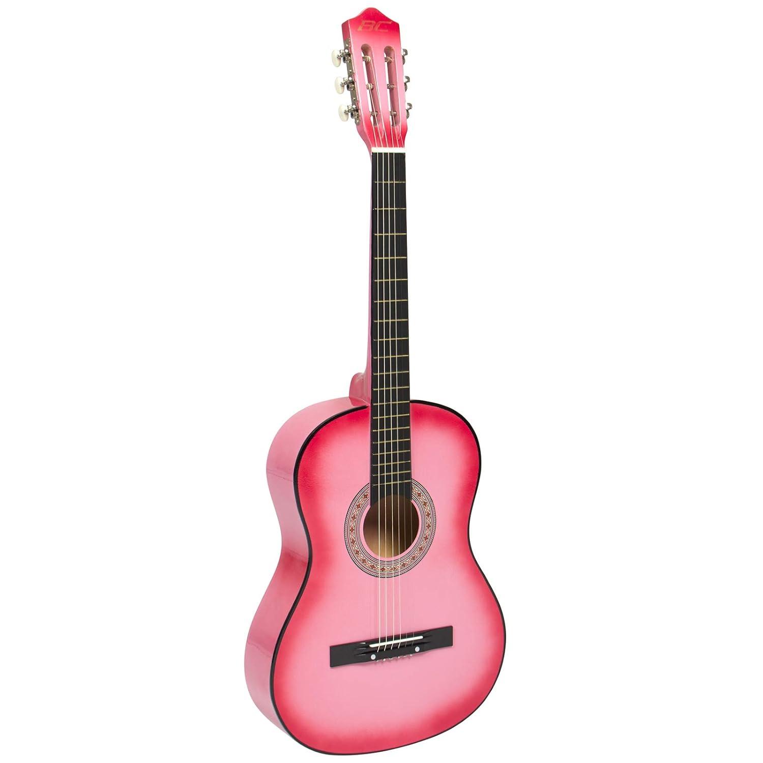 Best Choice Products 38in Beginner Acoustic Guitar Starter Kit w/ Gig Bag, Strap, Extra Strings - Pink