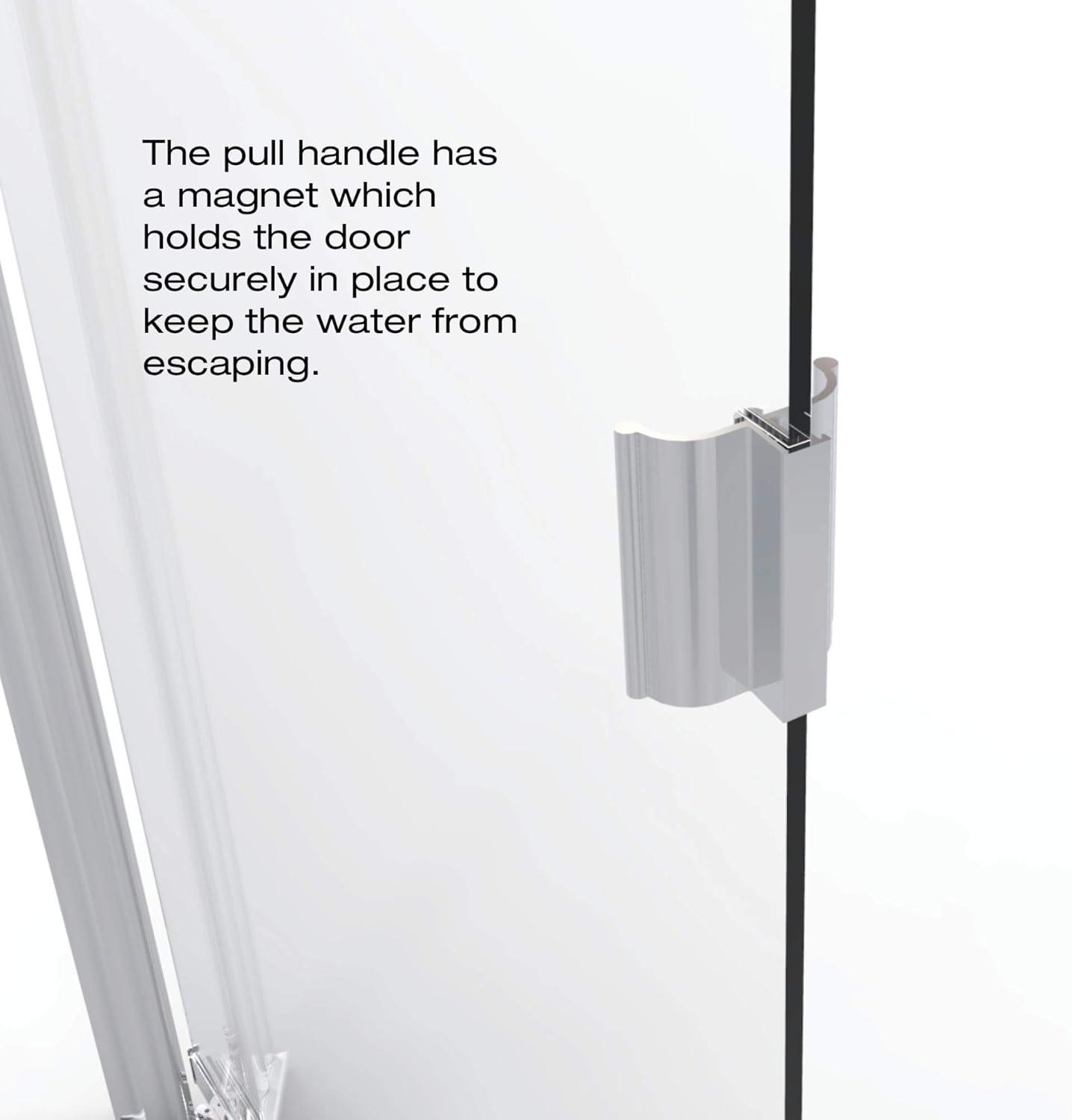 Armon 30.25" W x 66" H Pivot Semi-Frameless Shower Door