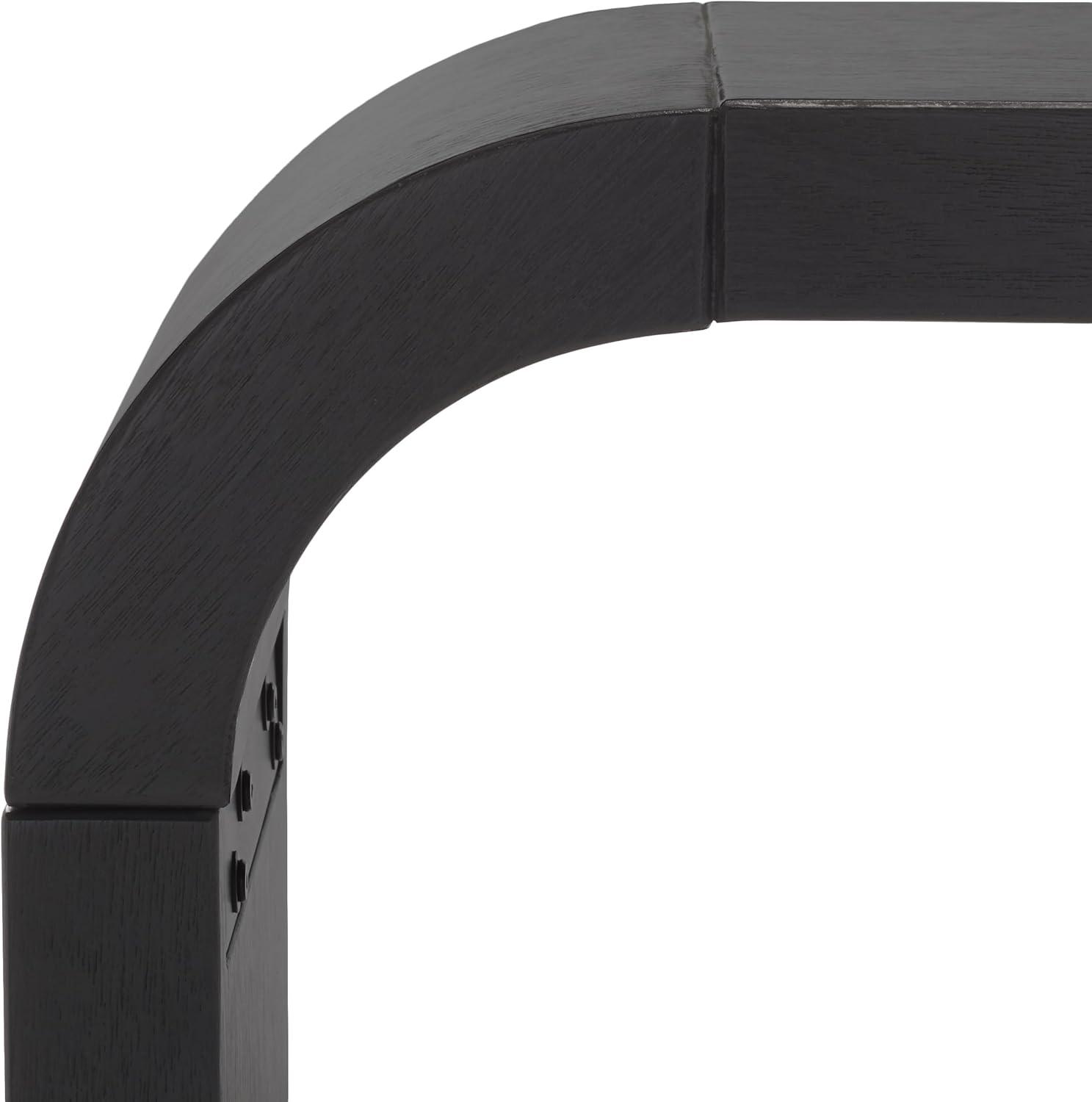 Liasonya Curved Console Table - Black - Safavieh