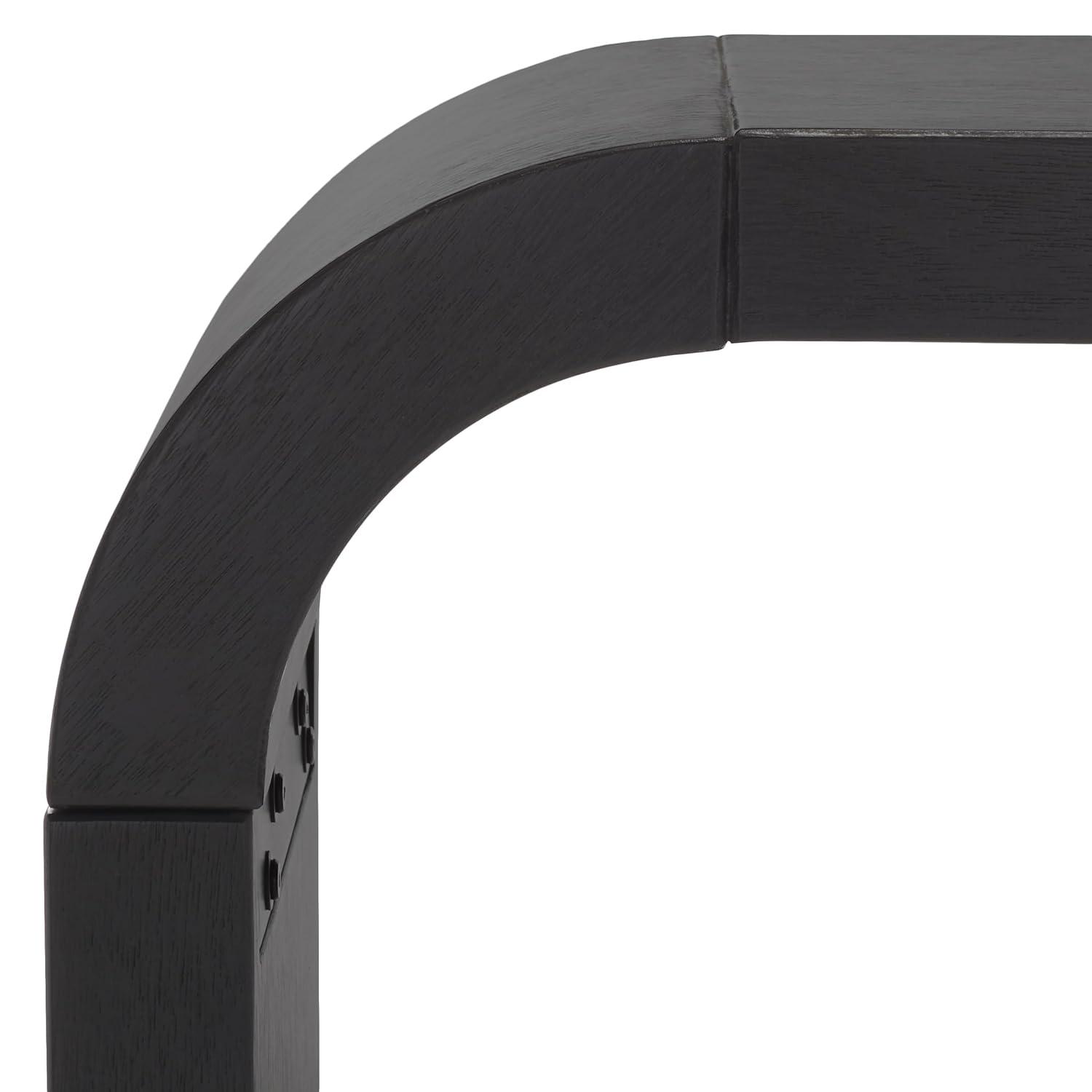 Liasonya Curved Console Table - Black - Safavieh