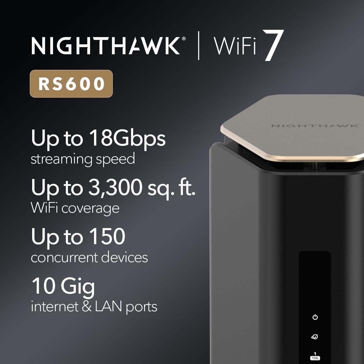 Nighthawk Black Tri-Band Wireless Router with Gigabit Ethernet
