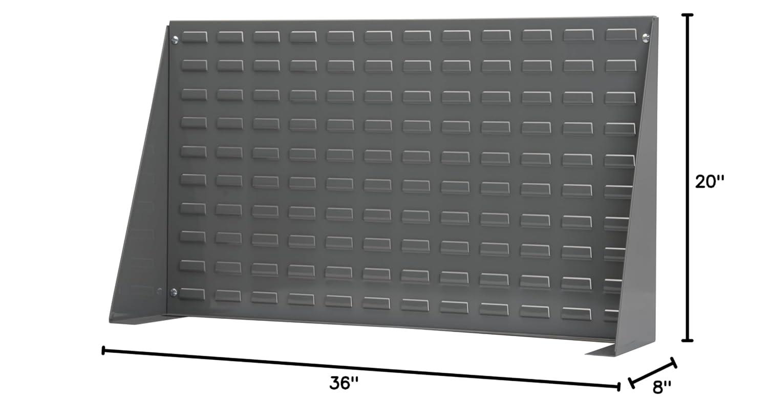 36-Inch Gray Powder Coated Steel Louvered Bench Rack