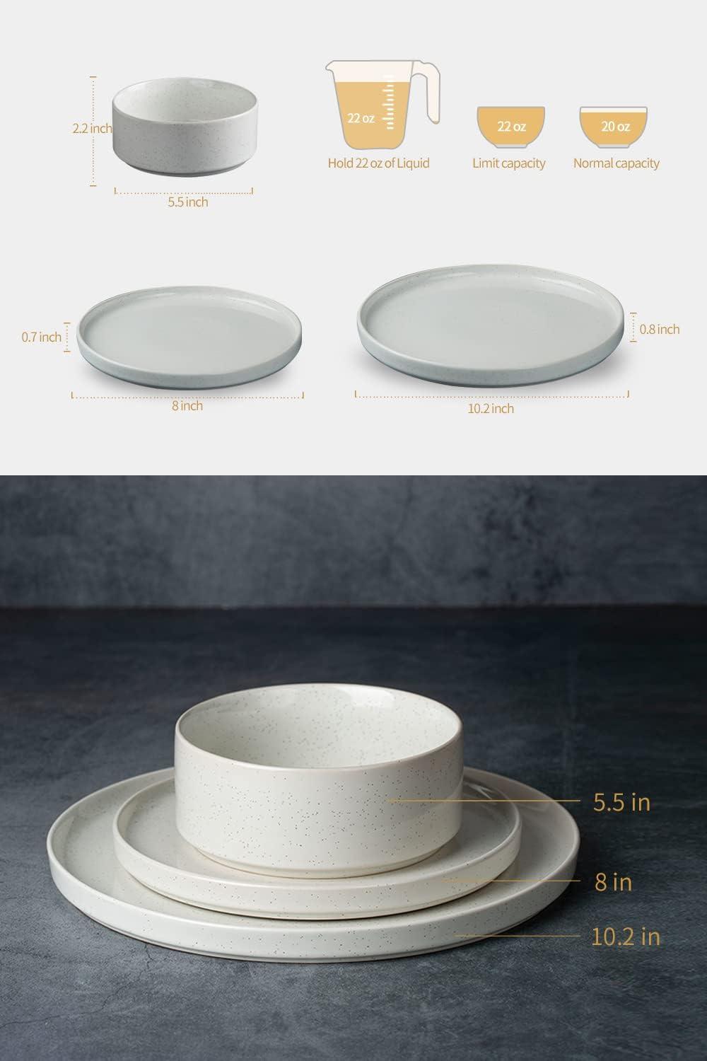 Milkyway White Ceramic 12-Piece Dinnerware Set