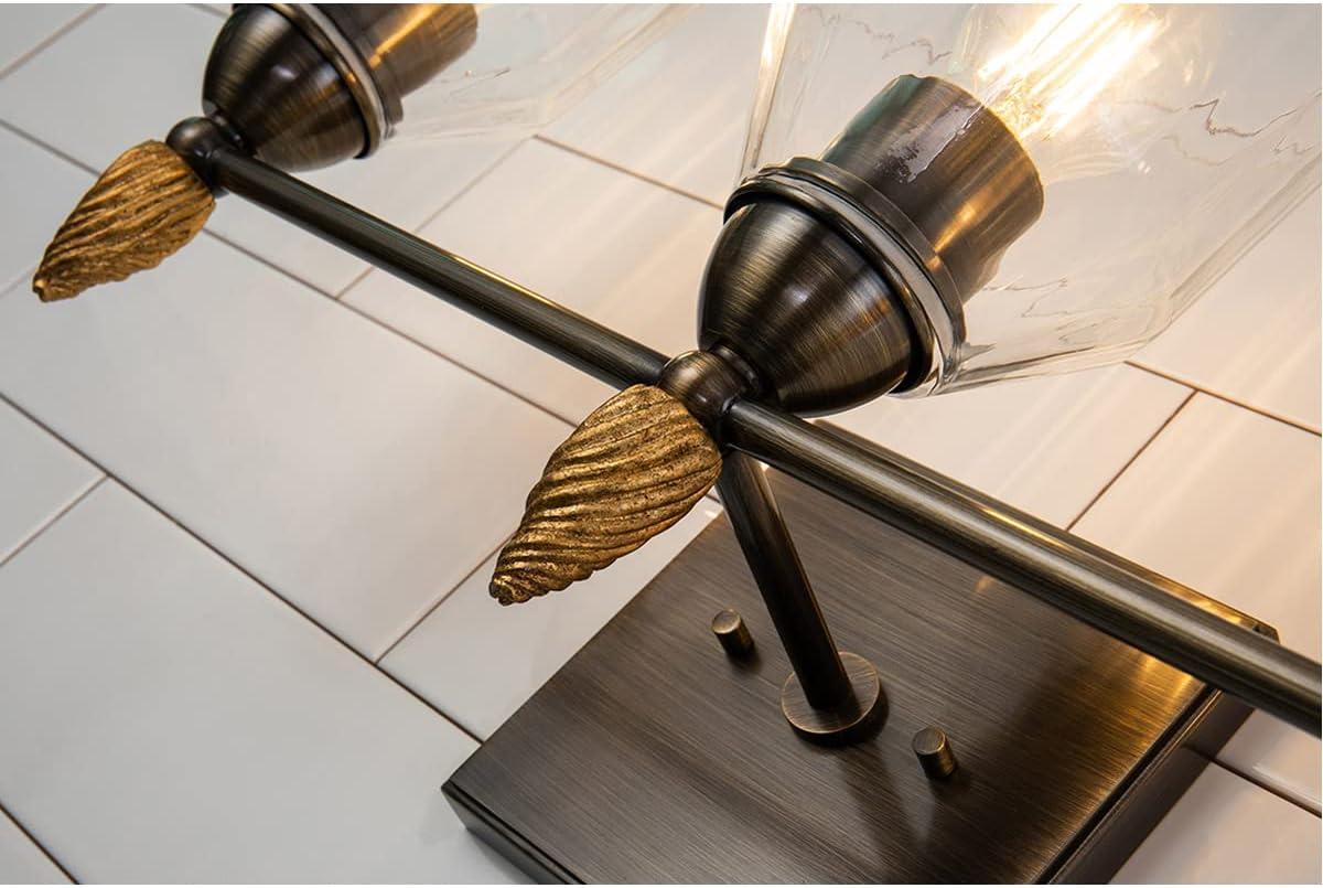 Lucas McKearn Felice 3-light Acorn-shaped Metal Bath Vanity Light in Dark Bronze