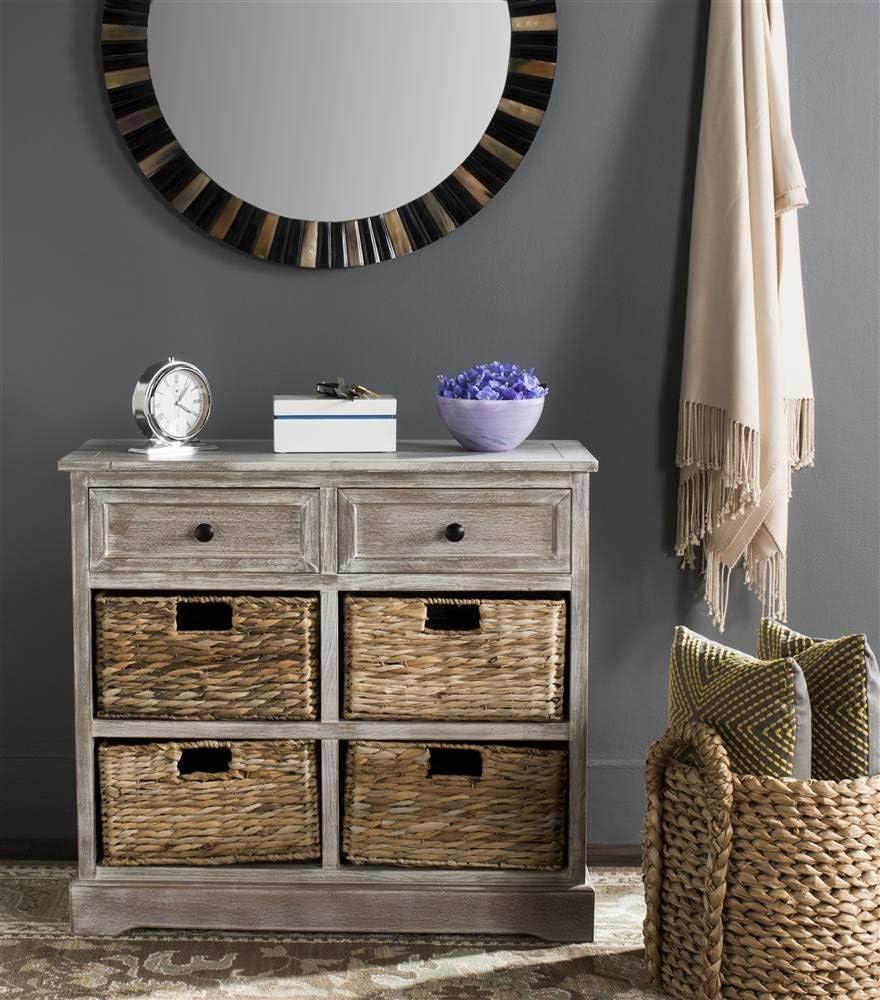 Herman Storage Unit - AMH5702 - White Wash - Safavieh Couture