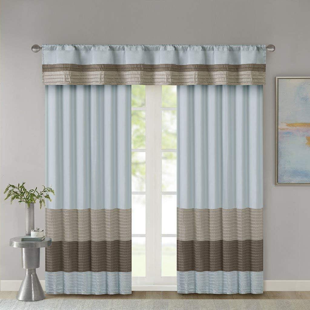 Madison Park Amherst Polyoni Pintuck Single Window Valance