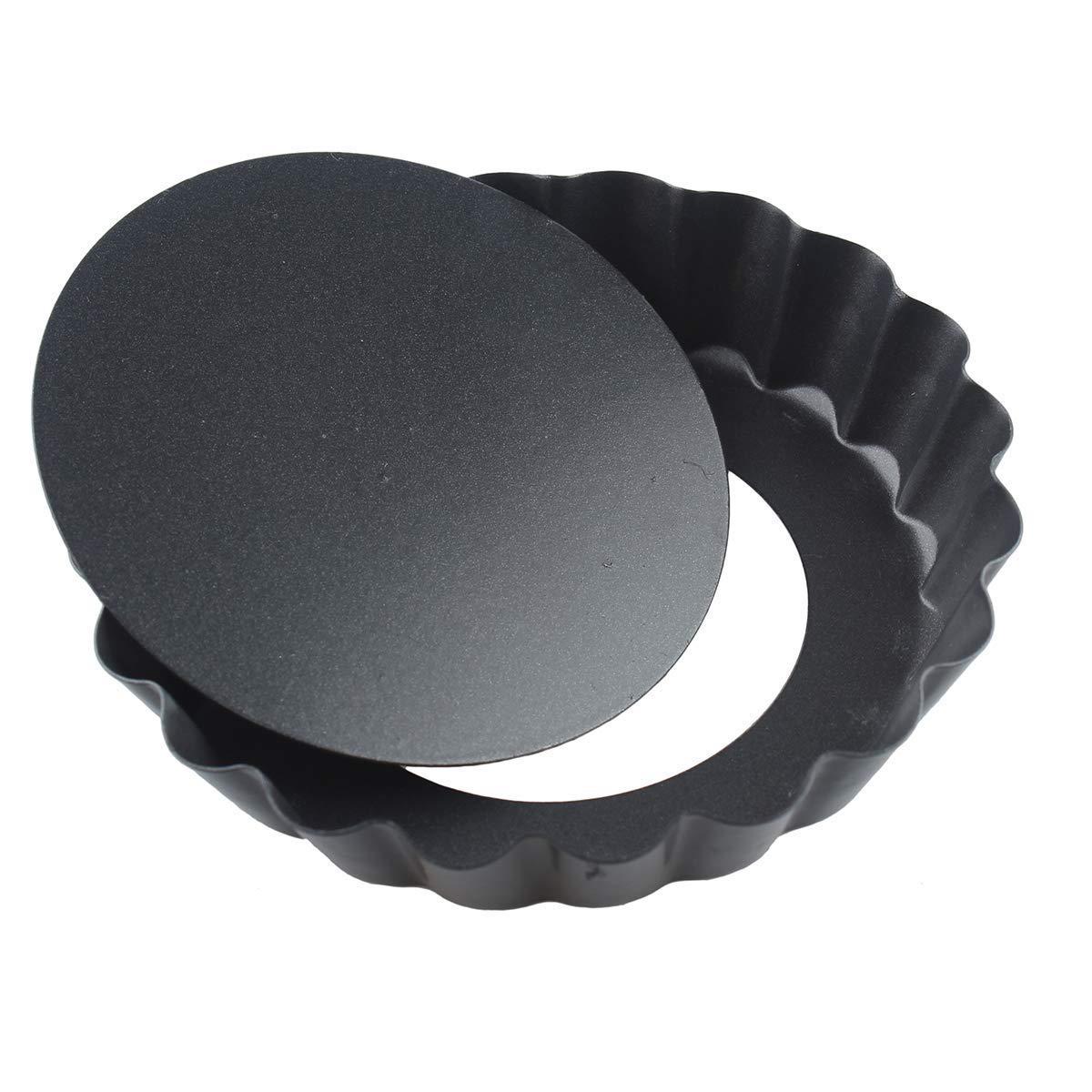 Laxinis World 4 Quiche Pans with Removable Bottom, Non-stick, Fluted Sides, Mini Tart Pans, Set of 6