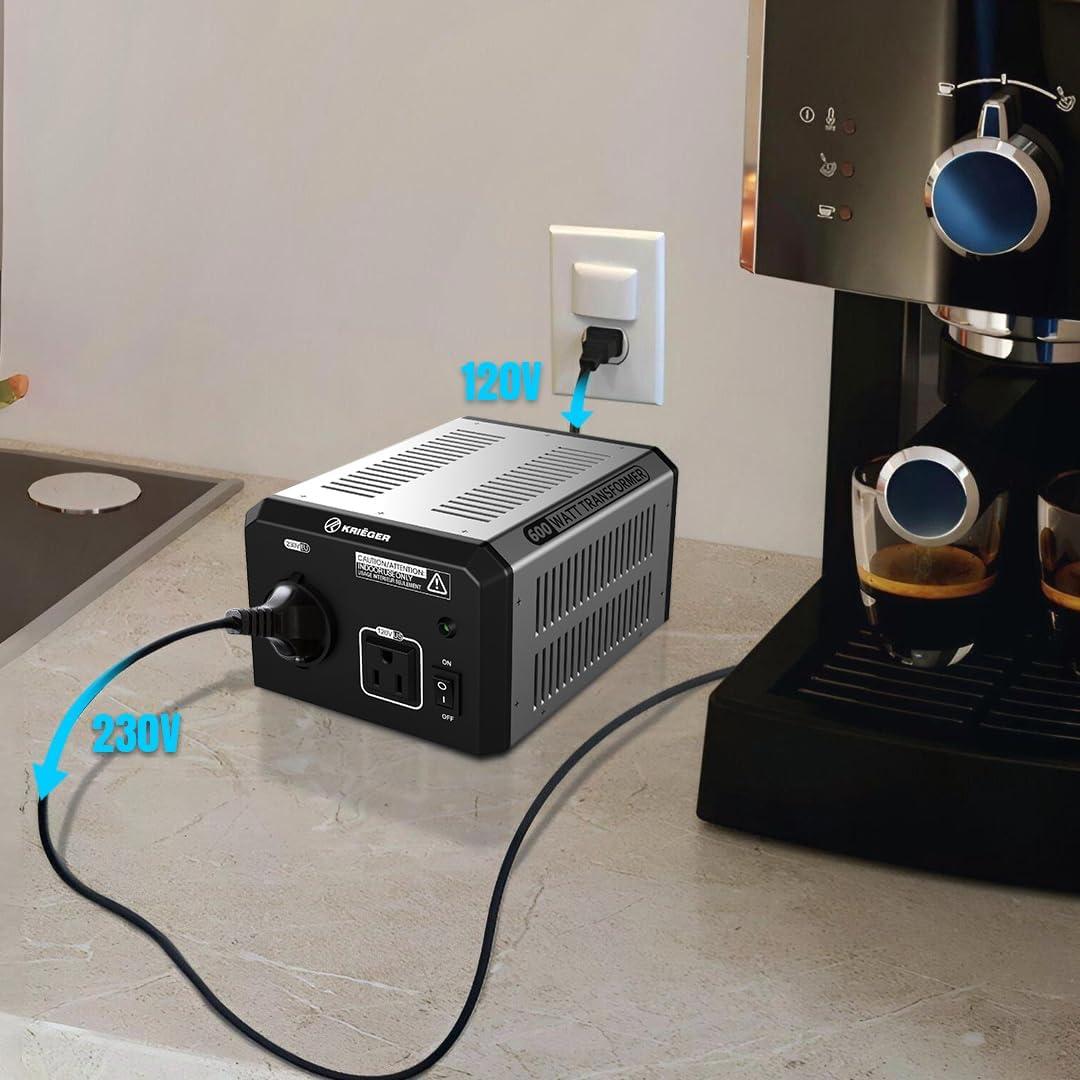 K KRIËGER 600 Watt Voltage Transformer, 220V to 110V, 110V to 220V, Step Up Step Down Voltage Converter, MET Approved Under UL, CSA