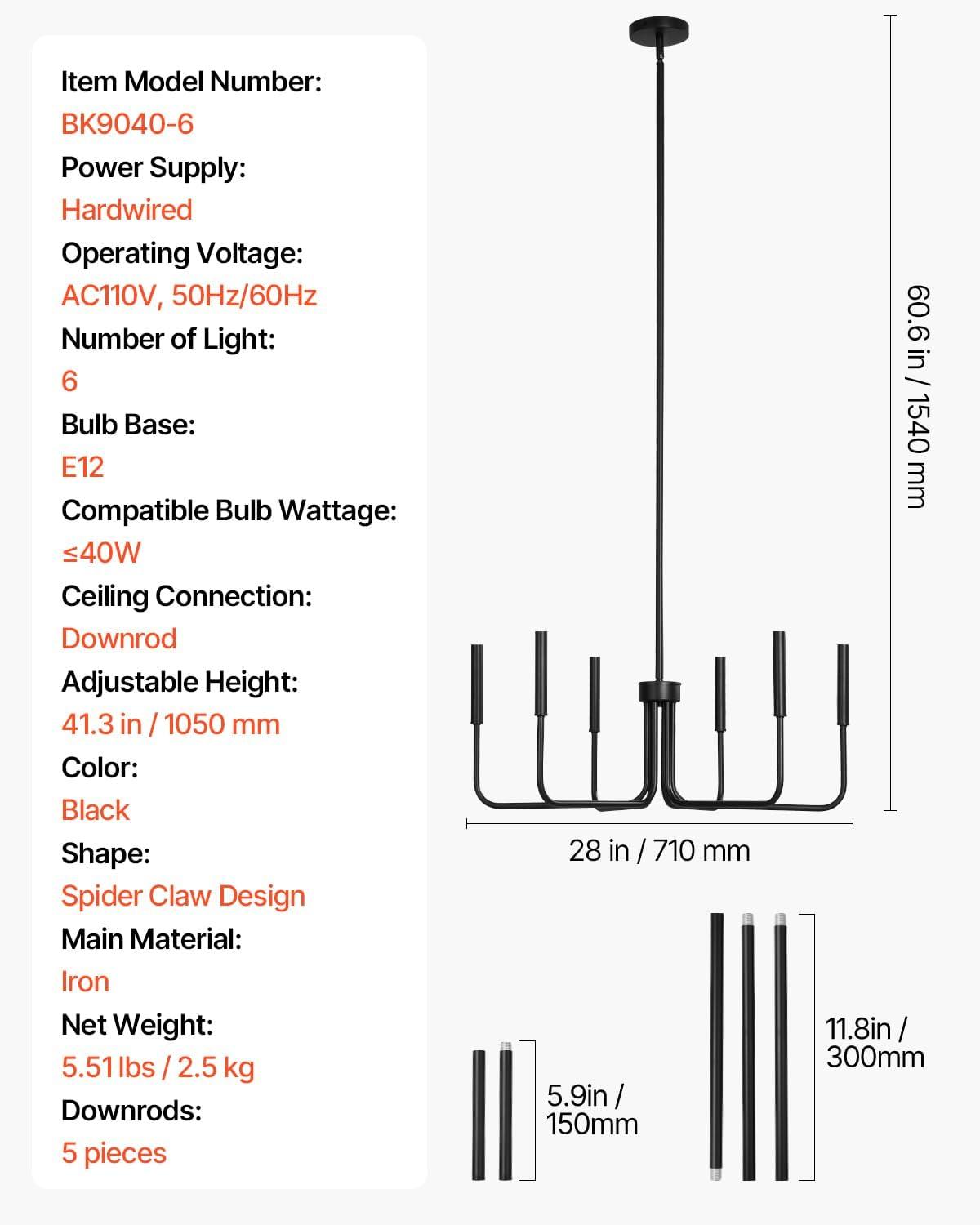 Wrought Studio™ Dimmable Linear Pendant Light 20W 47in LED Linear Light Fixture Chandelier