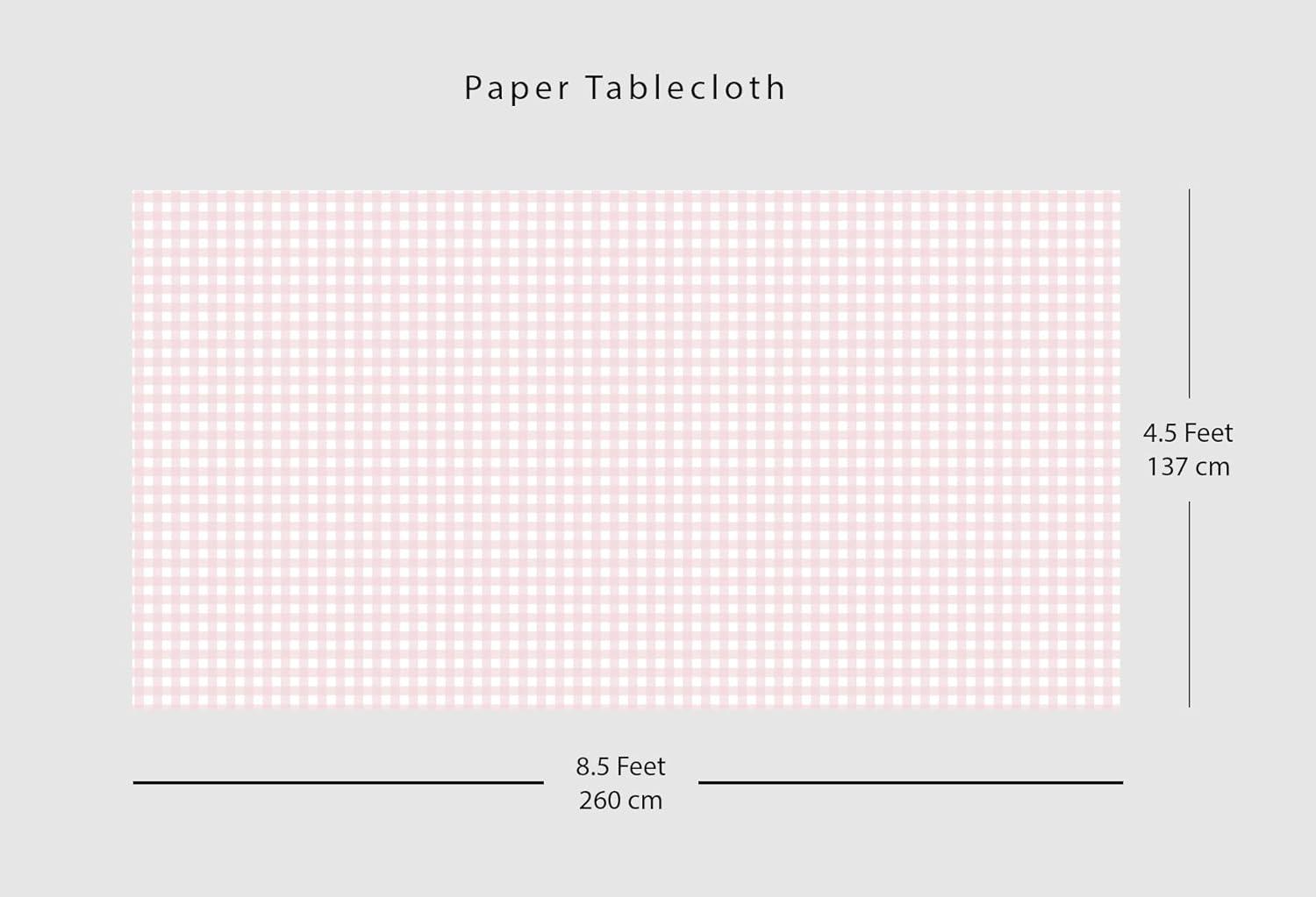 Coterie Party Pink Gingham Paper Tablecloth