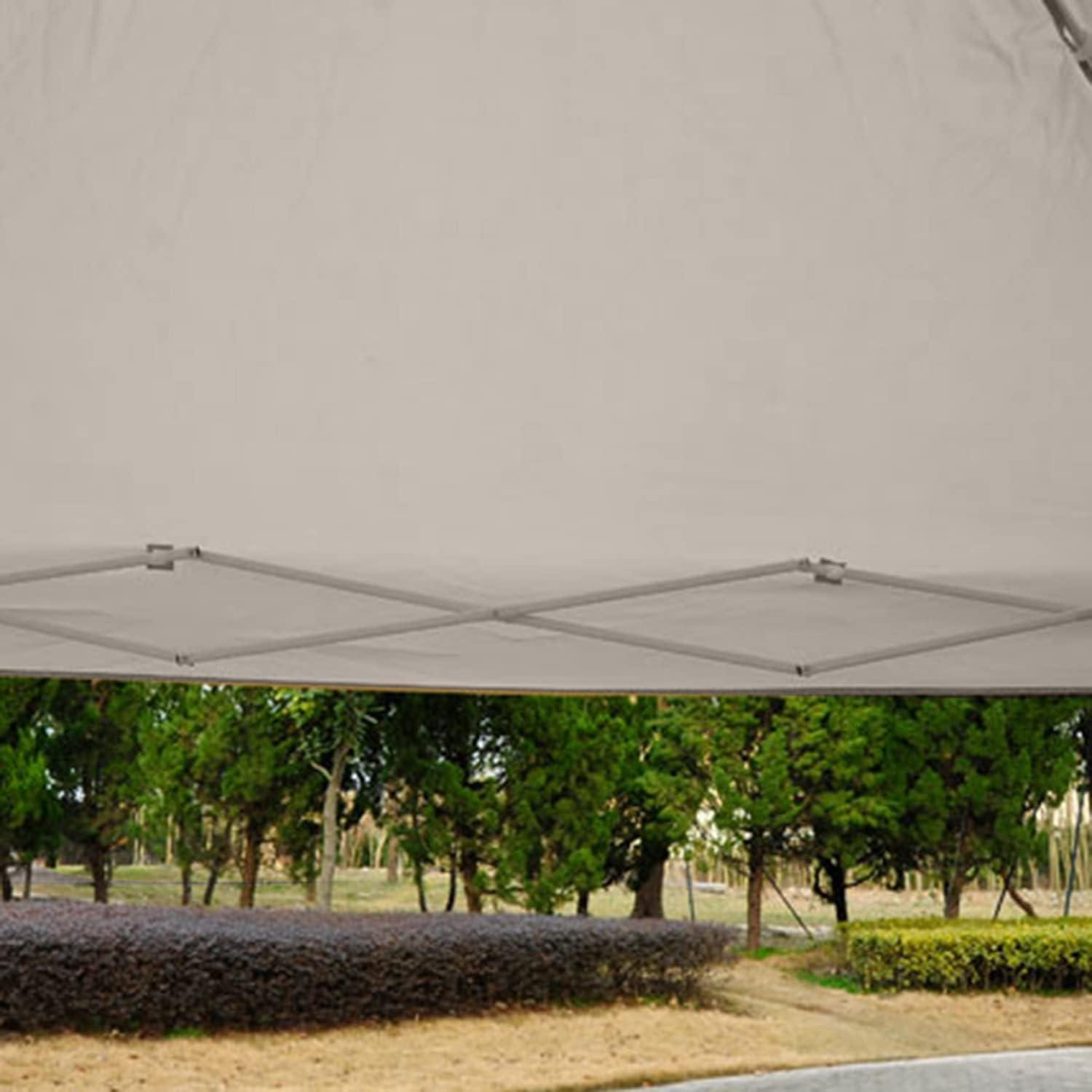 Outsunny 10' x 10' Pop Up Canopy Tent with Breathable Mesh Sidewalls, Easy Height Adjustable, Easy Transport Carrying Bag for Backyard Garden Patio