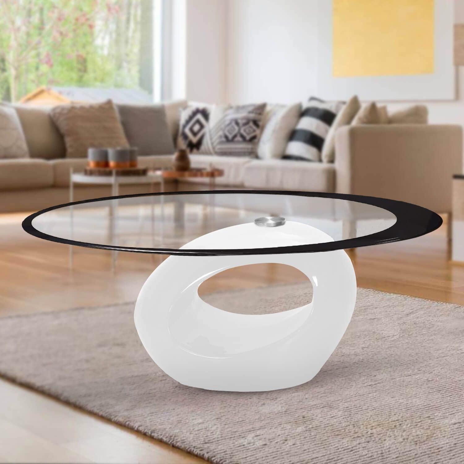 Orren Ellis Glass Top Coffee Table