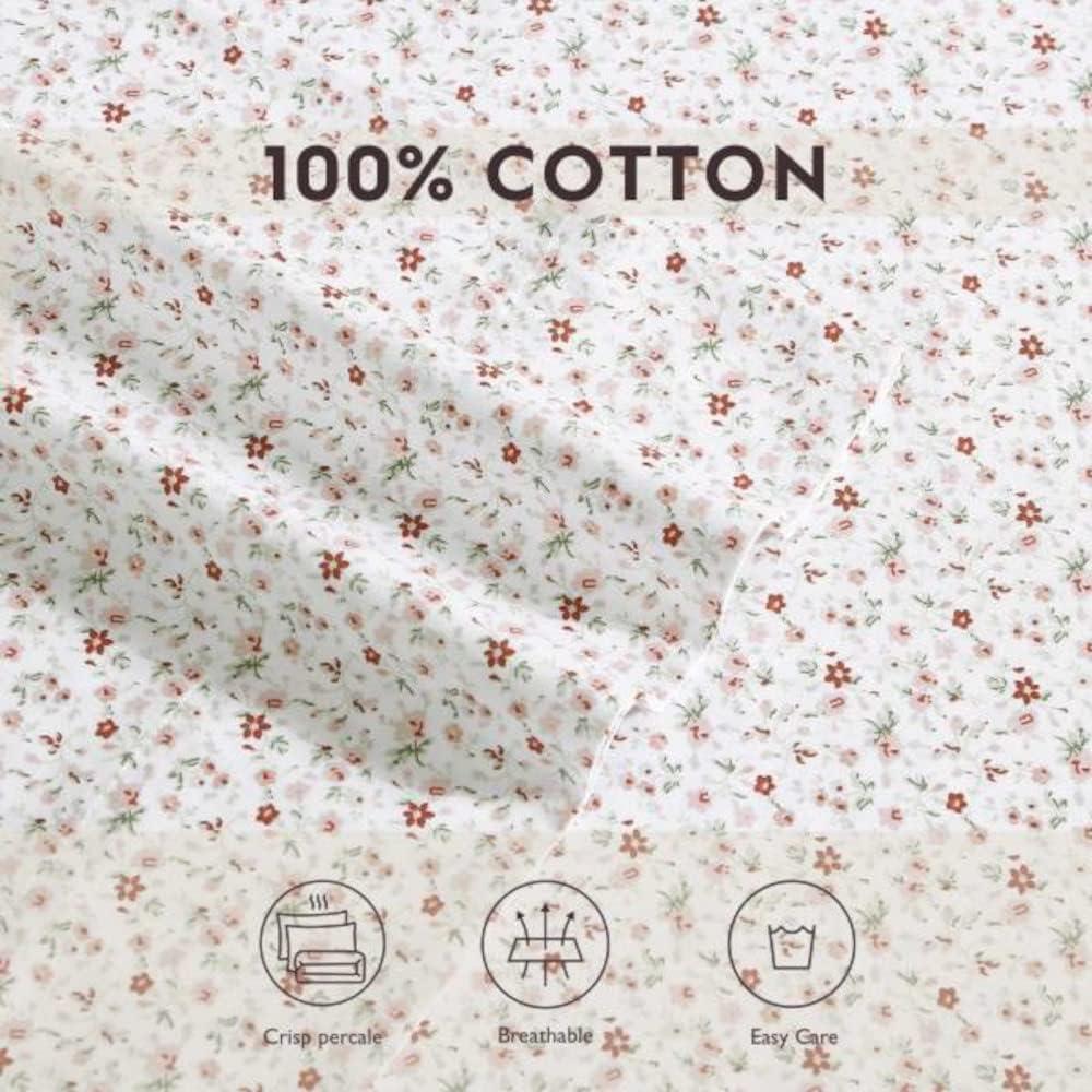 Laura Ashley Meadow Floral Laura Ashley Printed Cotton Sateen Pillowcase Set (Set of 2)