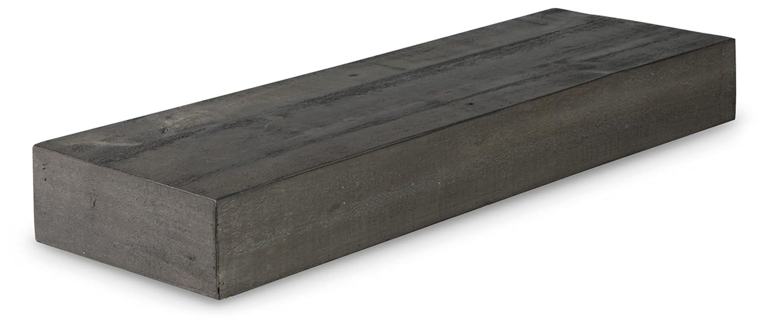 Black Reclaimed Pine 24" Floating Wall Shelf