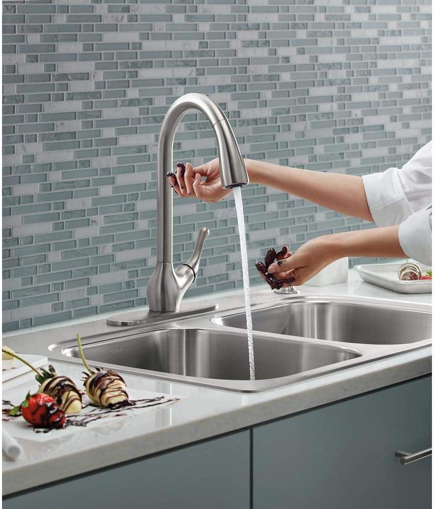 Stainless Steel Touchless Pull-Down Kitchen Faucet with Soap Dispenser