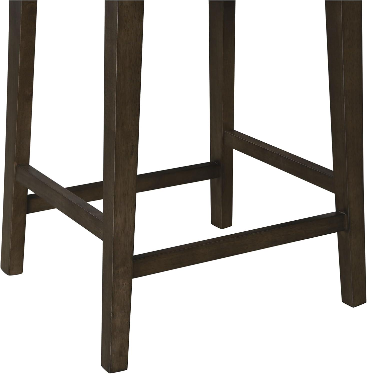 Boraam Torino Wood Counter Height Barstool Carbonite Finish