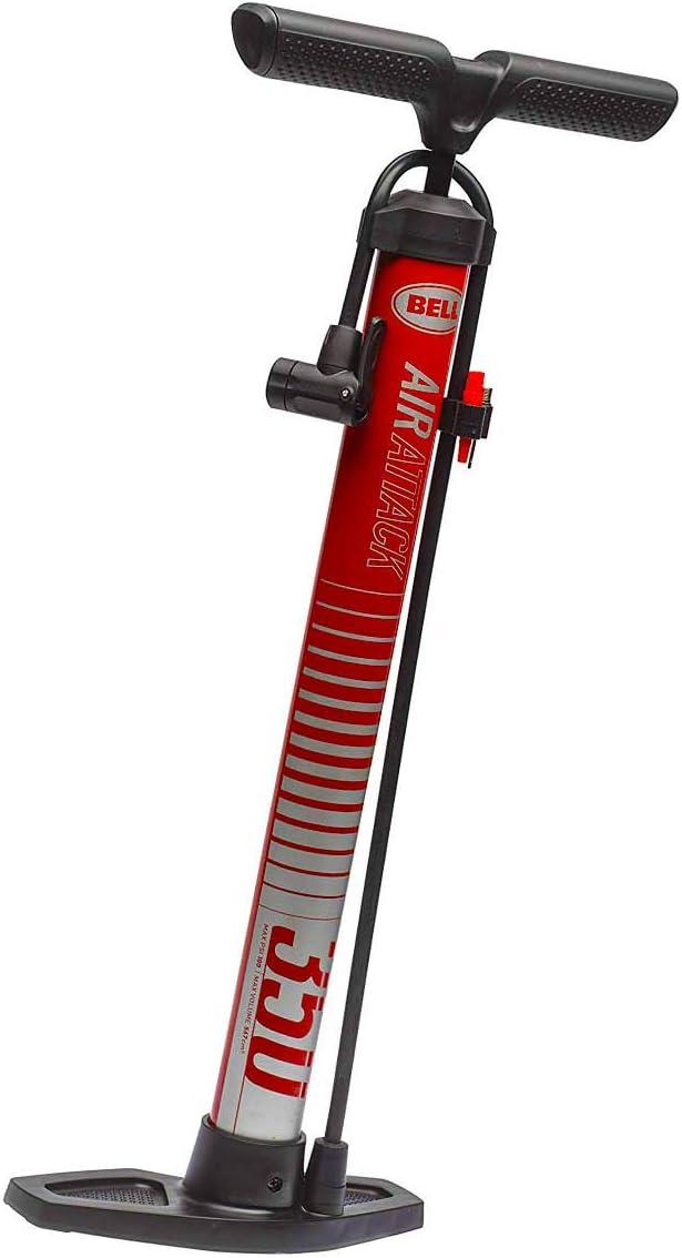 Bell Sports Red High-Volume Bicycle Floor Pump with Gauge