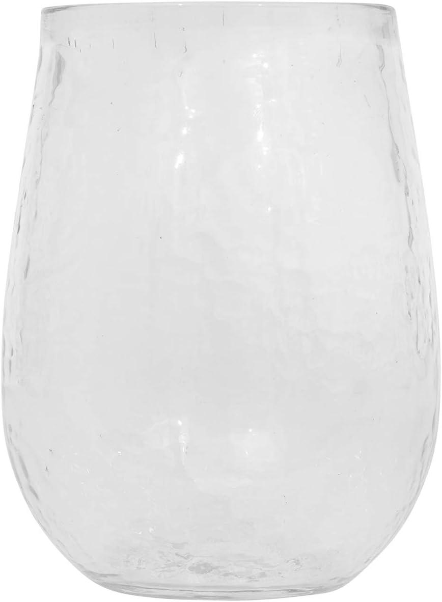 Creative Co-Op 14 Ounce Recycled Glass Stemless Wine Glasses