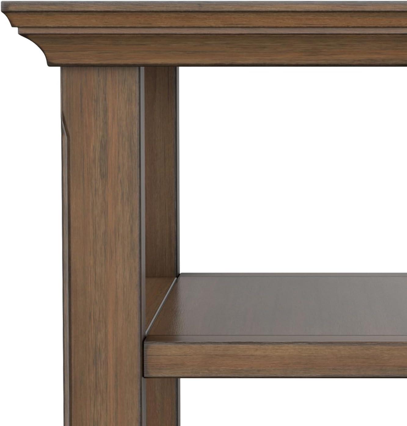 Lark Manor™ Solid Wood Transitional Table with Open Shelves
